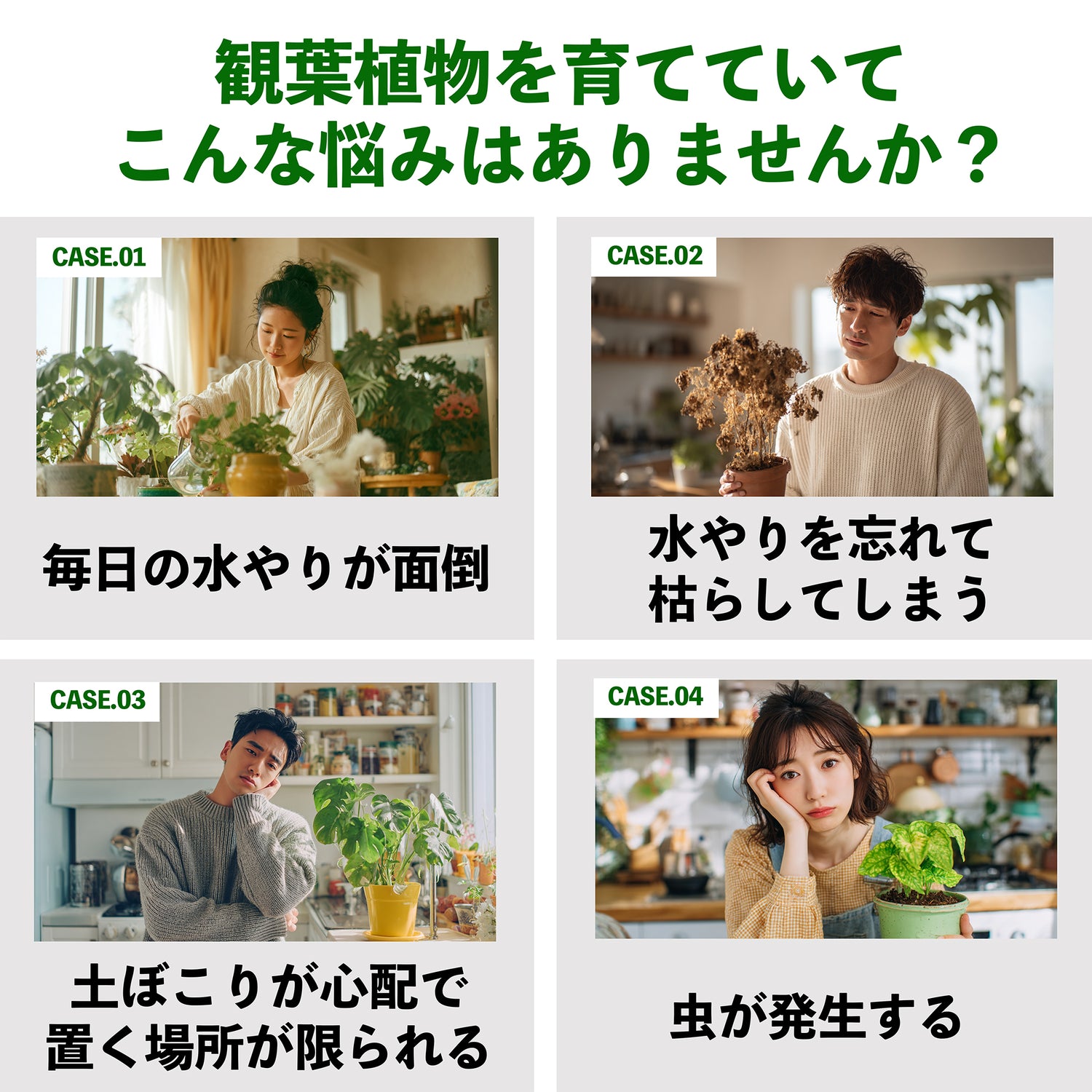 観葉植物を育てている時の悩みやデメリット